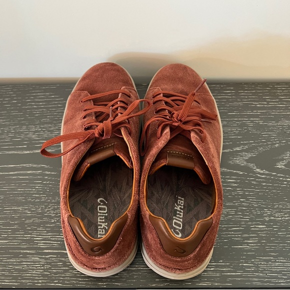 Men’s Size 10 Olukai Sneakers Rust Colored Suede Leather *Used* - Picture 4 of 6